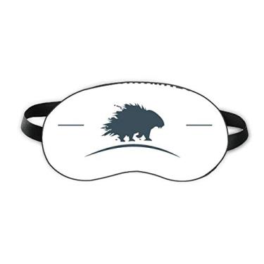 Imagem de Capa de sombreamento para dormir com desenho de porco-espinho de animal com contorno azul