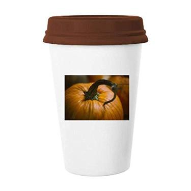 Imagem de Caneca com foto de abóbora fresca, caneca de vidro de cerâmica para copo de café