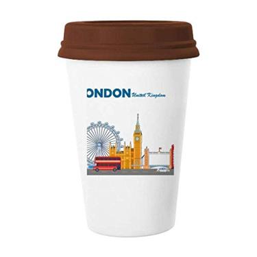 Imagem de London Eye Double Decker Buses Graffiti Caneca de café Copo de cerâmica