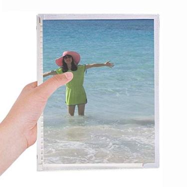 Imagem de Caderno feminino Beach Wave Sea Ellie Yao Beautiflu com folhas soltas e diário recarregável