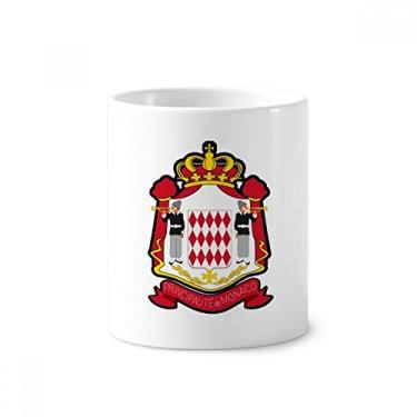 Imagem de Principality of Monaco National Emblema Escova de Dentes Caneca, Suporte de Cerâmica