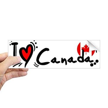 Imagem de DIYthinker I Love Canada Palavra Bandeira Coração Retangular Para-choque Adesivo Janela Decalque