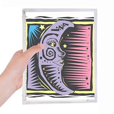 Imagem de Caderno de anotações Purple Moon Stars Elemento México Folhas soltas Diário Recarregável Diário Papelaria