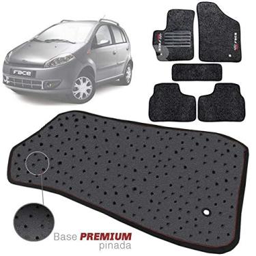 Imagem de Jogo de Tapete Carpete Tevic Pinado Chery Face 2013 14 15 Impermeável Lavável Logo Bordado 5 Peças