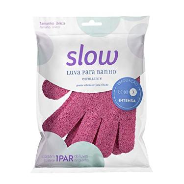 Imagem de Luva Esfoliante, Cor Rosa ou Roxa, Linha Slow, Lanossi.