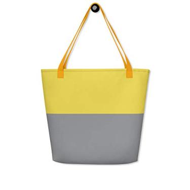 Imagem de Bolsa de praia iluminada amarela e cinza tendência 2021 Couturier