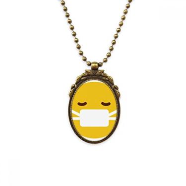 Imagem de DIYthinker Sick Head Chaveiro com pingente de contas estilo antigo amarelo fofo online