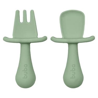 Imagem de Buba Kit Talheres Silicone Verde