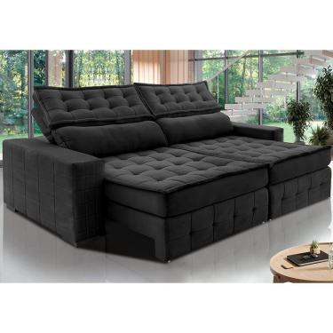 Imagem de Sofá Retrátil e Reclinável 2,75m Cama inBox Big Puffer. com SoftGel D40 Velupluma