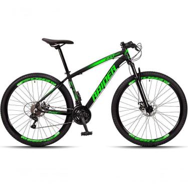 Imagem de Bicicleta Aro 29 Raider Z3x 24 Vel Câmbio Traseiro Freio A Disco Bike Mtb Alumínio Preto+verde