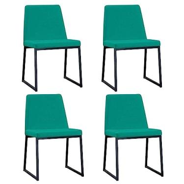 Imagem de Kit Quatro Cadeiras Yanka Daf Mobiliário Verde