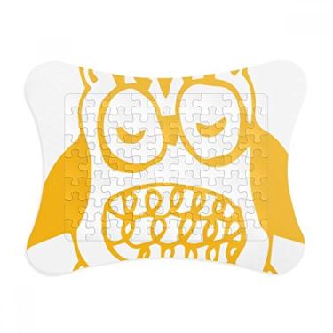 Imagem de Moldura de desenho animado coruja gorda protege animal amante de animais de estimação, decoração de quadro, quebra-cabeça