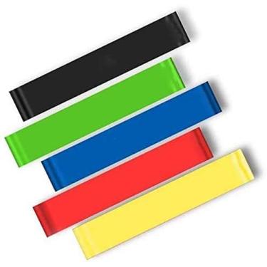 Imagem de Body Building Yoga Stretch bands Fitness Resistance Belt Fitness Rubber band Elastic Exercise Straps Indoor Sport Gym Pull Up for Fit Body Building Exercise (5PCS) LATT LIV