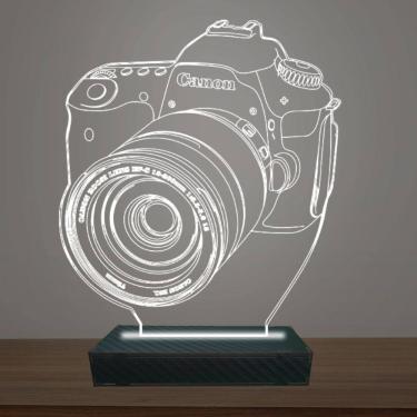 Imagem de Luminária Led 3d Máquina fotográfica Abajur Luxo
