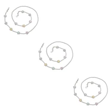 Imagem de SHERCHPRY 3 Pecas Corrente De Óculos Flor De Ameixa Cordão Anti-perda Para Óculos Alças De Flores De Óculos Colar De Corrente Ajustável O Animal De Estimação Peito De Ameixa Suéter