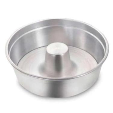 Imagem de Forma Assadeira Redonda Para Bolo Tortas e Pudim Com Canudo 30cm em Aluminio