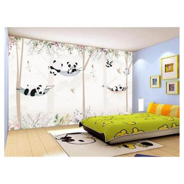 Imagem de Papel De Parede 3D Infantil Urso Panda Árvores 3,5M Azs352
