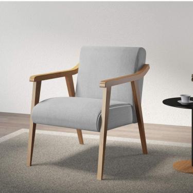 Imagem de Poltrona Estofada Flavia Volttoni Marroml/Cinza