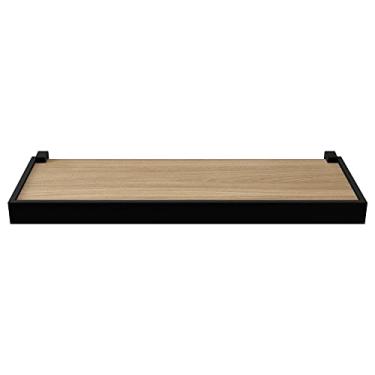 Imagem de PRAT.K Prateleira Nogueira 60x20cm com Moldura Preta - Linha Duetto
