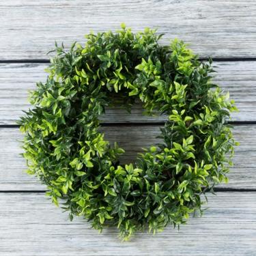 Imagem de Guirlanda de manjericão opala de 29 cm – Guirlanda artificial resistente a UV para verão, outono, inverno ou primavera – Guirlandas internas/externas para porta da frente Pure Garden