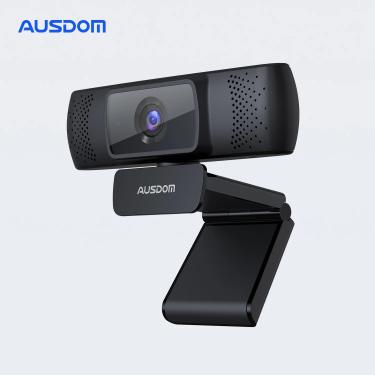 Imagem de Ausdom af640 full hd 1080p webcam foco automático com cancelamento de ruído microfone câmera web