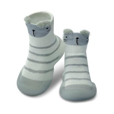 Imagem de Dookeh Sapatos de bebê meninos meninas sapatos de primeira caminhada antiderrapante sola macia tênis infantil infantil babygirl meia sapatos, 2 - branco, 6-12 Months Toddler