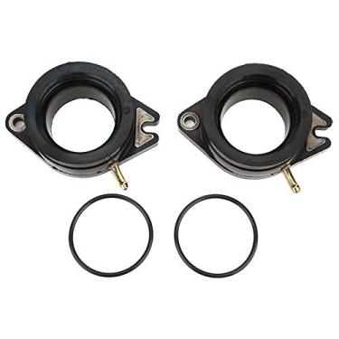 Imagem de SEMOLTO Coletor de admissão de carburador, conjunto de (2) botas de junta de carburador de coletor de admissão para Yamaha V750 Virago 1988-1997 24M-13586-01-00.