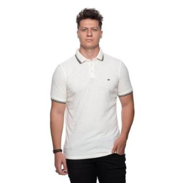 Imagem de Camisa Polo algodão pima manga curta slim fit Masculina-Masculino