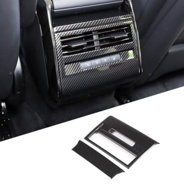 Imagem de Heutamo Suporte de braço traseiro para saída de ar condicionado moldura de acabamento compatível com acessórios Land Rover Range Rover Vogue 2023 2024, acessórios de acabamento de tampa de saída de ar