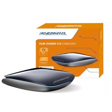 Imagem de Hub Zigbee Cabeado NovaDigital HNZ-CB Conexão Rj45 Wi-fi Smart Life Tuya Alexa e Google Assistente Zigbee 3.0 Com Cabo de Rede RJ-45 (Preto)