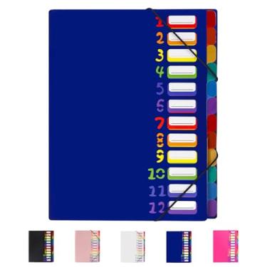 Imagem de Mafegu Pasta expansível com 24 bolsos, gerenciador de arquivos, tamanho carta, comporta 240 folhas, forro de plástico arco-íris, pastas coloridas, projetado para casa, escritório, escola, organizador