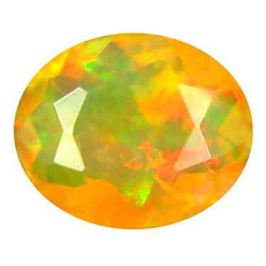 Imagem de 1,89 ct AAA+ Corte oval de qualidade premium de pedra preciosa (10 x 8 mm) opala arco-íris não aquecida opala genuína solta