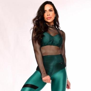 Imagem de CAMISETA FURADINHA ARRASTÃO TRANSPARENTE FITNESS FEMININA-Feminino