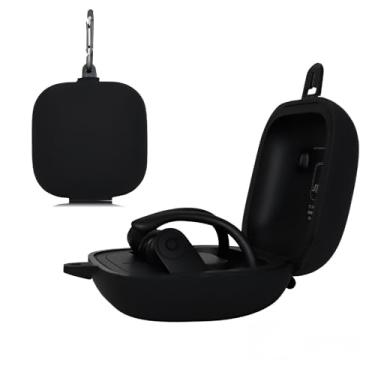 Imagem de SKPY Capa de proteção de silicone antiqueda antiperda durável compatível com Powerbeats Pro com mosquetão resistente para meninos meninas mulheres homens