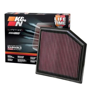 Imagem de K&N Filtro de ar do motor original de alto fluxo vitalício: Aumento de potência: Premium, Lavável: Compatível com Lexus/Toyota 2012-2024: (Veja a descrição do produto para modelos selecionados) 33