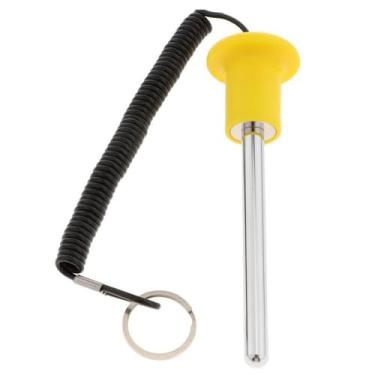 Imagem de Dynwave Pino de pilha de peso, acessórios de substituição, equipamento de exercício, pino seletor de aço inoxidável portátil, Amarelo 10x100mm