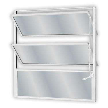 Imagem de Janela Basculante com 2 básculas e 1 fixo 60x40 Mgm Branco