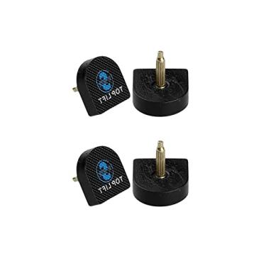 Imagem de uxcell Sapatos femininos de plástico com pontas de salto alto, 4 peças de 20 mm x 19 mm, Preto, 20 x 19 x 20mm