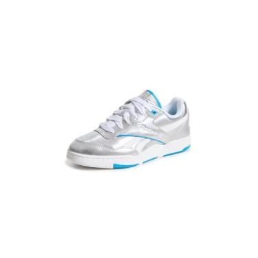 Imagem de Reebok Tênis de basquete feminino BB 4000 II, Prata/Sempre Azul/Branco, 39
