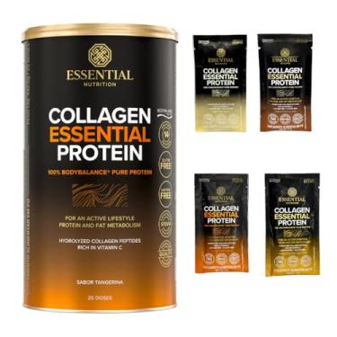 Imagem de Collagen Essential Protein sabor Tangerina - Essential Nutrition + 4 amostras de Sortidas