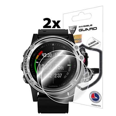 Imagem de Película protetora de tela IPG para Garmin Descent Mk1 Smartwatch (2 unidades) filme invisível ultra HD transparente antiarranhões - suave/autocura/sem bolhas da