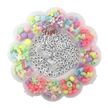 Imagem de Kit Infantil de Miçangas Coloridas para Pulseiras e Colares, Contém Ursinhos e Flores (HS-827)