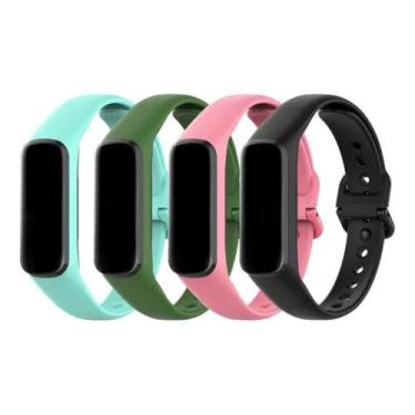 Imagem de 4 Pulseiras De Silicone Para Fit2 R220 Fit 2 R220  Verde Água / Verde 