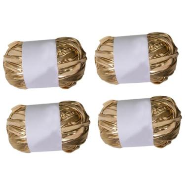 Imagem de Tachiuwa 4 peças metálicas camiseta fio crochê bolsa fio tricô fio pano fio para bolsas faça você mesmo almofada decoração casa projetos de artesanato, Ouro