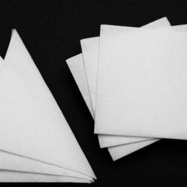 Imagem de Guardanapo de Papel Branco Liso Gofrado 30CmX30Cm - Leal, Pct/100's