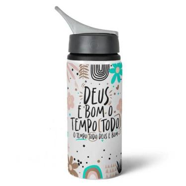 Imagem de Garrafa Squeeze NK Motivação - Deus é bom o tempo todo - JPS INFO