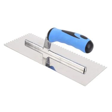 Imagem de Espátula de Telha de Aço Inoxidável à Prova de Ferrugem, Cabo de Borracha Confortável, Aplicação Precisa de Argamassa, Ideal para Diversas Superfícies, PP, Material TPR, Placa de