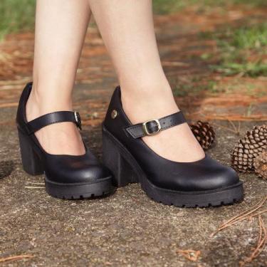 Imagem de Sapato Boneca Scarpin Salto Tratorado Tira Peito Do pé Original Grife 