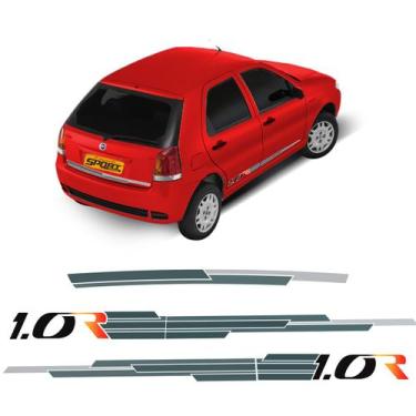 Imagem de Kit Adesivo Completo Faixa Palio 1.0 R 2008/2010 4 Portas - SPORTINOX