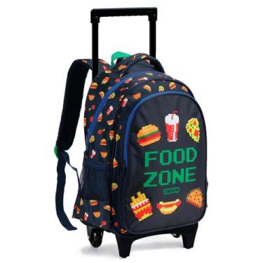 Imagem de Mochila De Rodinha Escolar Infantil Menino Masculina Food Zone - Zoop,